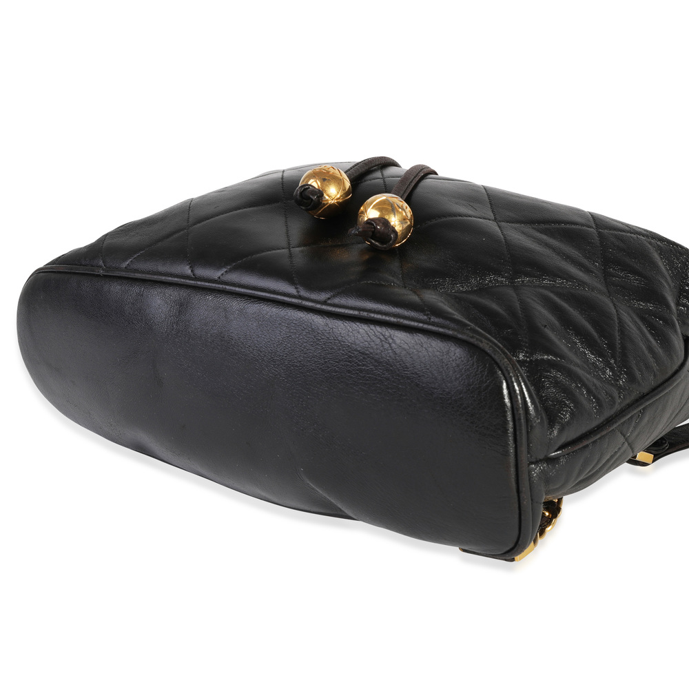 Chanel Vintage Black Quilted Lambskin Backpack - Picture 7 of 7